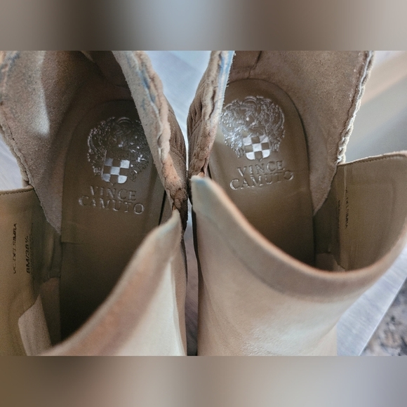 Vince Camuto Pointed Toe Tan Leather Boots 8M - Picture 3 of 7